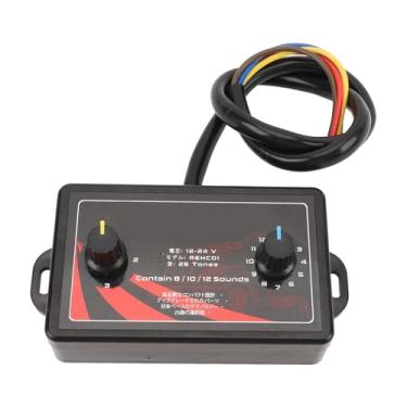 Imagem de Controlador de Chifre de Iate, 25 Efeitos Sonoros Controlador de Buzina Com Botão de Controle de Volume, Controlador de Chifre Elétrico de Alta Tenacidade para Carro,