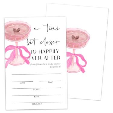 Imagem de Convites para chá de panela, convites para novos casais do Sr. e da Sra. Convites para chá de casamento de vidro rosa 25 com envelopes, decorações de lembrancinhas de festa de casamento e chá de