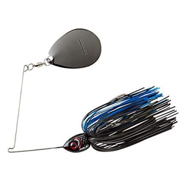 Imagem de BOOYAH Isca de pesca Moontalker Spinner-Bait Bass Isca, preta/azul, 3/4 oz