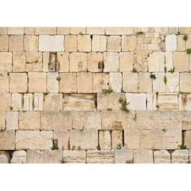 Imagem de BELECO Pano de fundo de parede ocidental de tecido de 2,1 x 1,5 m Jerusalém Pano de fundo de parede de lamentação judaísmo cidade antiga de Jerusalém Israel pano de fundo espiritualidade adoração igreja religiosa decoração de sala de fotos adereços de estúdio