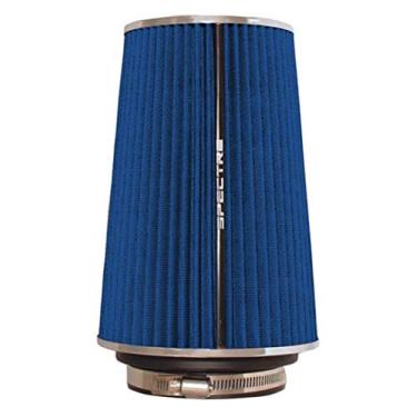 Imagem de Filtro de ar universal de fixação Spectre: alto desempenho, filtro lavável: redondo afunilado; ID da flange de 3"/3,5"/4,0" (222 mm) altura; base de 152 mm); topo de 121 mm, SPE-9736, azul