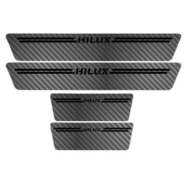 Imagem de Kit Soleira Protetora Porta Premium Black Carbono - Hilux - Jhow Adesi