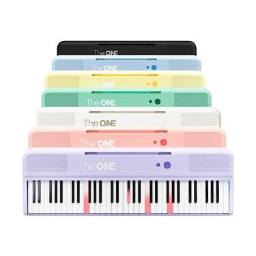 Imagem de The ONE Teclado inteligente COLOR 61 teclas iluminadas piano, piano eletrônico MIDI para iniciantes com 256 tons, polifonia 64, luzes LED embutidas e aplicativos grátis (branco)