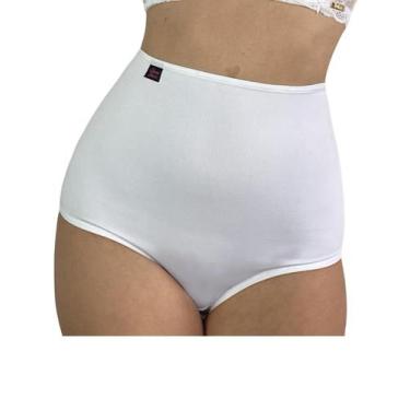 Imagem de KIT 4 Cinta Calcinha Dupla Reforçada Cintura Alta Poliamida Lingerie -