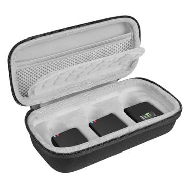 Imagem de Geekria Capa para microfone para criadores compatível com Rode Wireless GO Gen 3 III, GO 2, GO, PRO, ME, capa rígida para transporte de microfone, estojo compacto para microfone, com armazenamento de