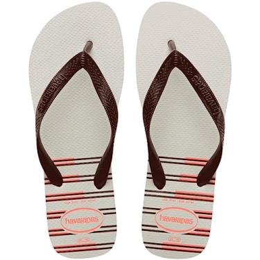 Imagem de Sandalias Havaianas Top Basic Branco/Cafe 35/36