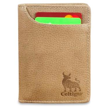 Imagem de Carteira Vertical Masculina De Couro Legítimo RG CNH Cédulas Cartões Moedas Antifurto Bloqueio RFID (Mármore - Couro CBFF)