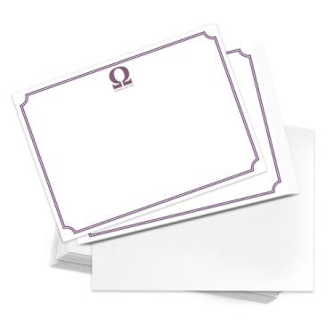 Imagem de Desert Cactus Omega Psi Phi Pacote com 10 cartões OPP OPP Omega Man Divine 9 Papelaria Cartolina Inclui Envelopes Memo Party Thank You (Design de cartão de nota)