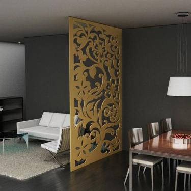Imagem de Painel Vazado Divisória MDF Waimea Crú - Decore Painéis e Divisórias, 