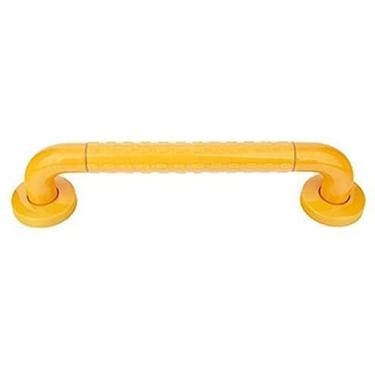 Imagem de CZCZC Cabo de banho toalheiro alça antiderrapante barras de apoio para banheiro corrimão de aço inoxidável sem barreiras segurança banheiro grade desativada apoio de braço toalheiro (amarelo 30 cm)