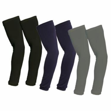 Imagem de Kit 3 Manguitos Mangas Proteção De Braço Térmico Malha Proteçao Uv - B
