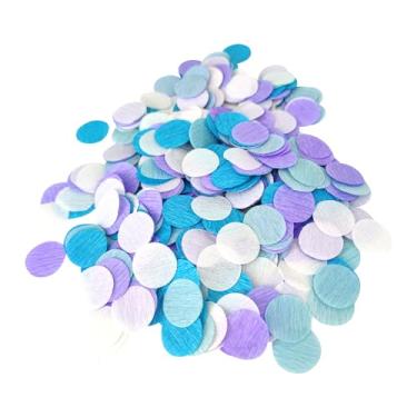 Imagem de Mybbshower Decorações Para Festa Em Branco, Azul E Roxo, Mesa Circular, Confete, Papel Crepom, Pontos Aniversário De Sereia, Fundo Do Mar, Chá Bebê, Lavanda, Decoração Casamento, 1000 Peças