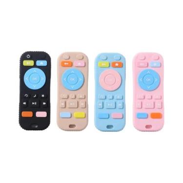 Imagem de Mordedor De Silicone Para Bebê Com Controle Remoto Anti-comida Mão Des