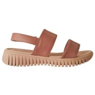 Imagem de Sandália Feminina Couro Legítimo Plataforma Usaflex UC210040 Cor:;Tamanho:33-Feminino