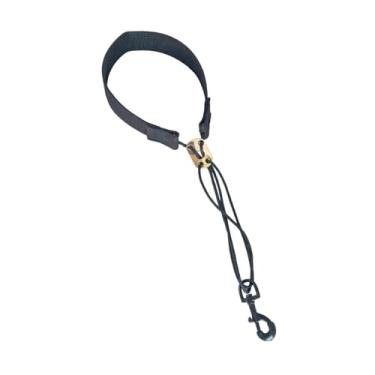 Imagem de menolana Correia de pescoço para sax, acessório profissional leve e resistente para instrumentos, correia confortável para sax com gancho para soprano, tenor e, Preto