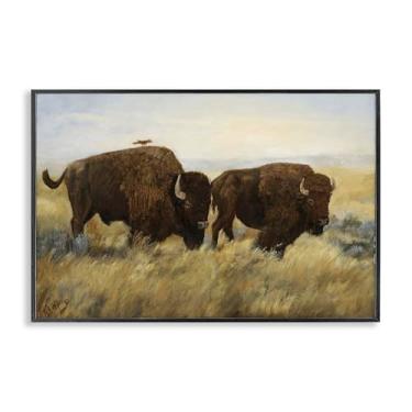 Imagem de Stupell Industries Design de arte giclée emoldurado em bisão duplo com pássaro empoleirado preto por Kathy Winkler, 45,7 x 30,5 cm