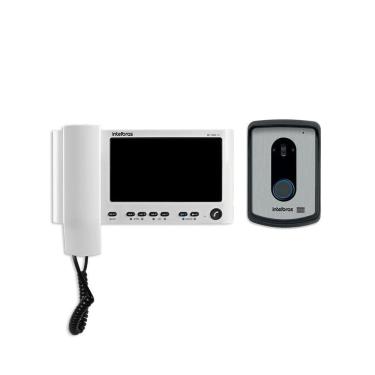 Imagem de Kit Videoporteiro Intelbras Iv 7010 Hs Branco Interfone Com Câmera