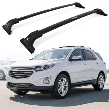 Imagem de AUXPACBO Barra transversal de suporte de teto resistente com trava de 99,8 kg para Chevy Equinox 2018-2024, design multifuncional para bagagem de bicicleta e caiaque