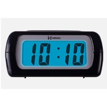 Imagem de Despertador Digital Preto Herweg 2981