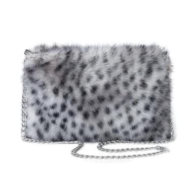Imagem de LA CARRIE Bolsas transversais de pele sintética para mulheres, bolsa de ombro, alça de ombro, Estampa de leopardo cinza, One Size