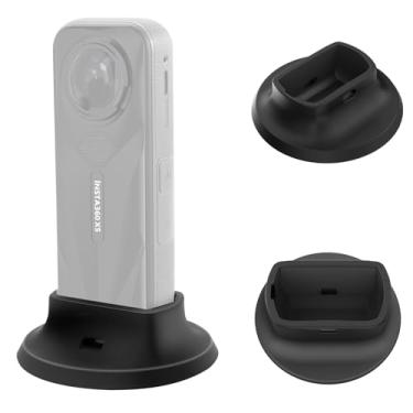 Imagem de REYGEAK Base de suporte de câmera para Insta360 X5, suporte de mesa de silicone antiderrapante, adaptador estabilizador de suporte de suspensão para acessórios Insta 360 X5