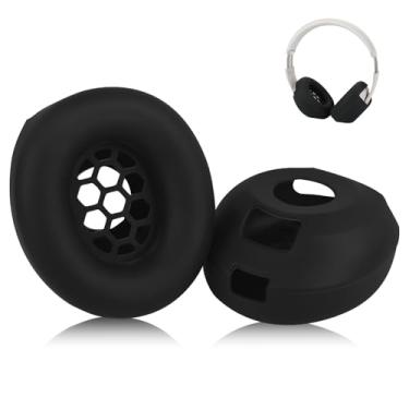 Imagem de Adhiper Protetores Auriculares Antissuor Atualizados Para Fones De Ouvido Sem Fio Beats Studio Pro, Capa Silicone Proteção Auricular, Acessórios, Cobertura Total À Prova Suor E Lavável - Preto