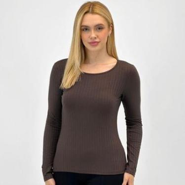 Imagem de Blusa Malwee Canelada Manga Longa Feminina-Feminino
