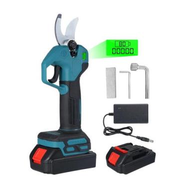 Imagem de Tesoura De Poda Elétrica Sem Escova 21V Com 2pcs 1300mah Bateria LCD D