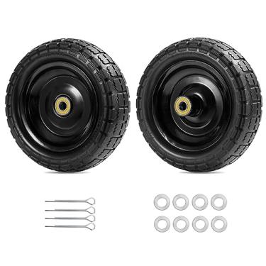 Imagem de Parts Camp Para Gorilla Cart Wheels 13 polegadas substituição gorilla cart pneus 4.00-6 pneu liso liso e roda para caminhões de mão/carrinhos de jardim/carrinho de mão/boneca-5/8 "furo do eixo 5.1 cm