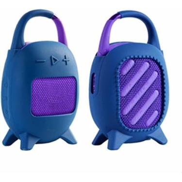 Imagem de Para o alto-falante Bluetooth JBL CLIP5 Capa protetora de silicone macio de quinta geração Capa protetora portátil para uso externo com bolsa (Azul)