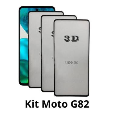 Imagem de 3UN Película Tela Frontal de Vidro em 3D para Motorola Moto G82 - NoBr