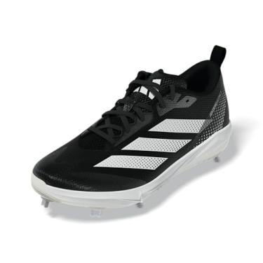 Imagem de adidas Tênis feminino de softbol Adizero Instinct 2.0, Preto/branco/prata metálico, 34
