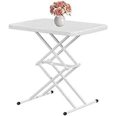 Imagem de Mesas Dobráveis Ajustáveis, Mesa De Piquenique Pequena, Fácil De Dobrar E Armazenar, Mesa De Acampamento Portátil Para Escritórios Em Casa, Escolas, Viagens, Churrascos