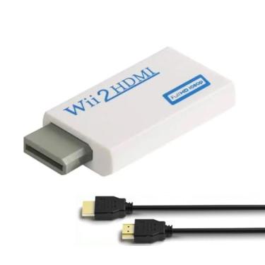 Imagem de BD&M Adaptador Wii para HDMI, conversor WII para Hdmi, conecte o console Wii ao monitor HDMI com suporte de áudio de 3,5 mm, todos os modos de exibição Wii
