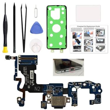 Imagem de Kit de substituição de porta de carregamento compatível com Galaxy S9 versão EUA, SM-G960U, SM-G960U1, SM-G960W Dock Board Conector USB-C com manual de instruções, kit de ferramentas
