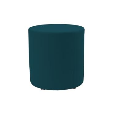 Imagem de Factory Direct Partners Otomano redondo Everday 45,7 cm; banqueta estofada de vinil para espaços pequenos, leve e modular para assentos extras, descanso ou apoio para os pés, 48 cm de altura