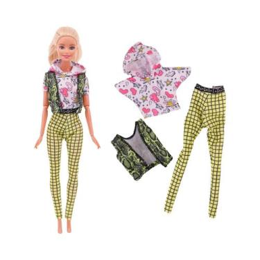 Imagem de Conjunto De Roupas De Boneca Barbie De 11,8 Polegadas, Camiseta, Jaque