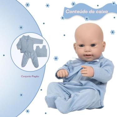 Imagem de Bebe Reborn Menino Luca Vinil Siliconado Com Pagão Azul - Cegonha Rebo