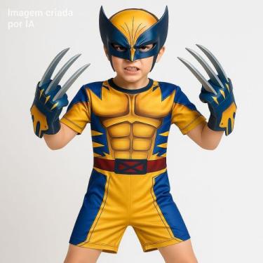 Imagem de Fantasia Infantil Wolverine Com Máscara e Garra 3D Envio Imediato ! - 