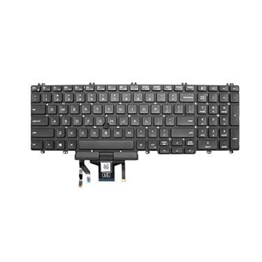 Imagem de Teclado para laptop, inglês dos EUA, retroiluminado, sem acabamento de teclado, conjunto de tampa de ponteiro compatível com Dell Latitude 5500 5501 2019 (não para E5500 ou E5550) Precision 3540 3541