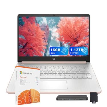 Imagem de HP Laptop Stream HD de 14 polegadas, processador Intel N150, 16 GB de RAM, 1,12 TB de armazenamento (128 GB UFS+ conjunto de estação de ancoragem de 1 TB), Intel Graphics, webcam, Wi-Fi 6, 1 ano de