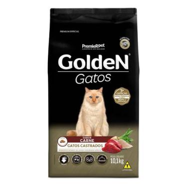 Imagem de Ração Golden Gatos Adultos Castrados sabor Carne 10,1 Kg