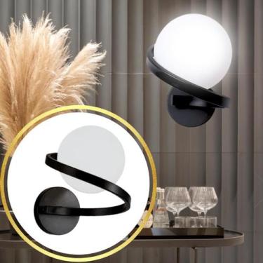 Imagem de Luminária Arandela 24Cm Globo Vidro 15Cm Jabuticaba Parede Gimpo Kjbd-