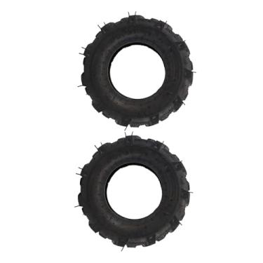Imagem de Conjunto de Pneus de Trator de Jardim de Borracha Sem Câmara de Ar, 4,00 a 8, 4 Camadas, Capacidade de Carga de 672 Lb, Soprador de Neve, Valetadeira