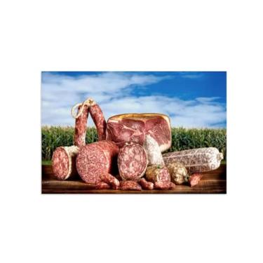 Imagem de Pintura de arte de parede em tela de cozinha - Impressão de pintura de natureza morta em tela-pôster e impressões de comida de carne - Decoração de parede moderna para sala de jantar 40 x 60 cm 16 x