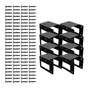 Imagem de KiBcsLic Suporte para lenha, suporte para empilhamento de toras ao ar livre com parafuso, faça você mesmo, para armazenamento de lenha para lareira interna e, 8 Peças