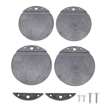 Imagem de Jiawu Flappers Scuper, 4PCS Válvulas Marinhas Scuper, Substituição para 1.87in e 1.57in Rubber Scuppers Flaps para Aço Inoxidável e Plástico Kit de Reparação do Casco do Barco