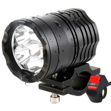 Imagem de PAKRYS Luz de condução de motocicleta 12-60V 40W 3600LM luz de neblina LED para quadriciclo UTV bicicleta carro caminhão barco empilhadeira holofote LED impermeável com 6 contas de luz interruptor de