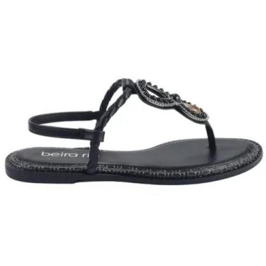 Imagem de Sandália Rasteira Calce Fácil 8472.415.29348 Beira Rio - Preto, 37