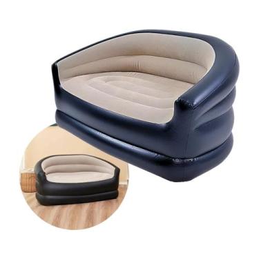 Imagem de Mini Sofá Assento 2 Lugares Inflável Portátil + Bomba De Ar - TOP HOUS